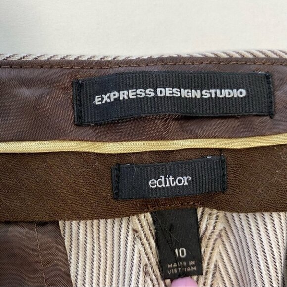 Express trousers, boot cut, medium rise,  pinstripes - Picture 12 of 14